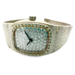 WOMENS Jaeger Le Coultre Women’s 14K Gold & Diamond Watch Vintage Cocktail 1970s